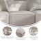 Flash Furniture Bridgetown Luxury Modular Sectional Sofa, Armless Center Seat, Cream IS-IT2231-MC-CRM-GG - alternate 3